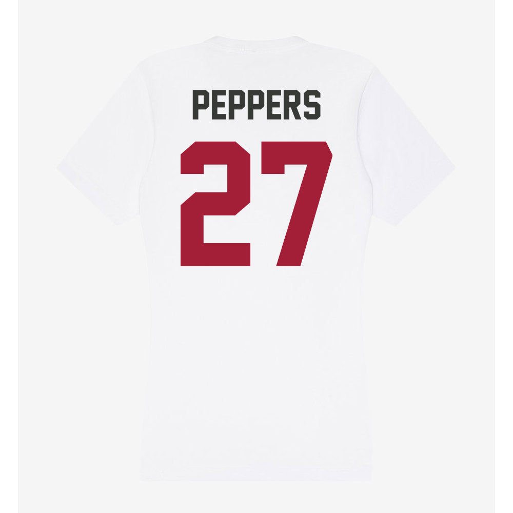 Arkansas - NCAA Women's Volleyball : Journey Peppers - Women's V-Neck T-Shirt-1