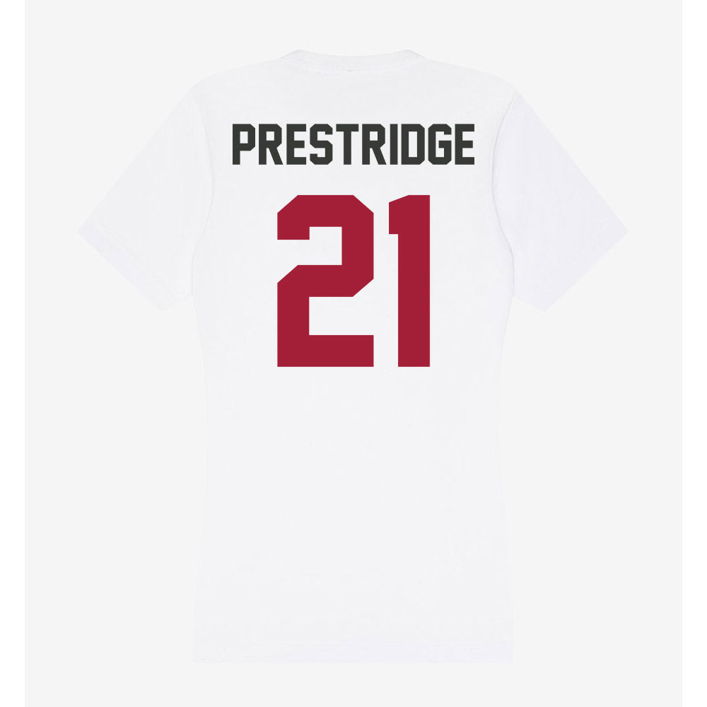 Arkansas - NCAA Women's Basketball : Kyiah Prestridge - Women's V-Neck T-Shirt-1