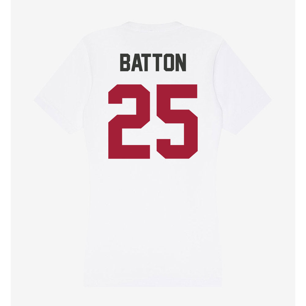 Arkansas - NCAA Football : Markeylin Batton - Women's V-Neck T-Shirt-1
