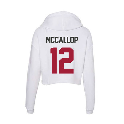 Arkansas - NCAA Women's Basketball : Grace McCallop - Women's Crop Fleece Hoodie-1