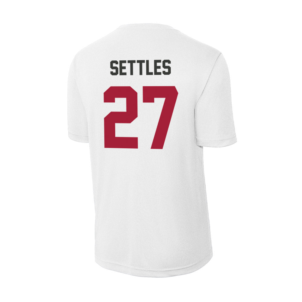 Arkansas - NCAA Football : Cameron Settles - Activewear T-Shirt-1