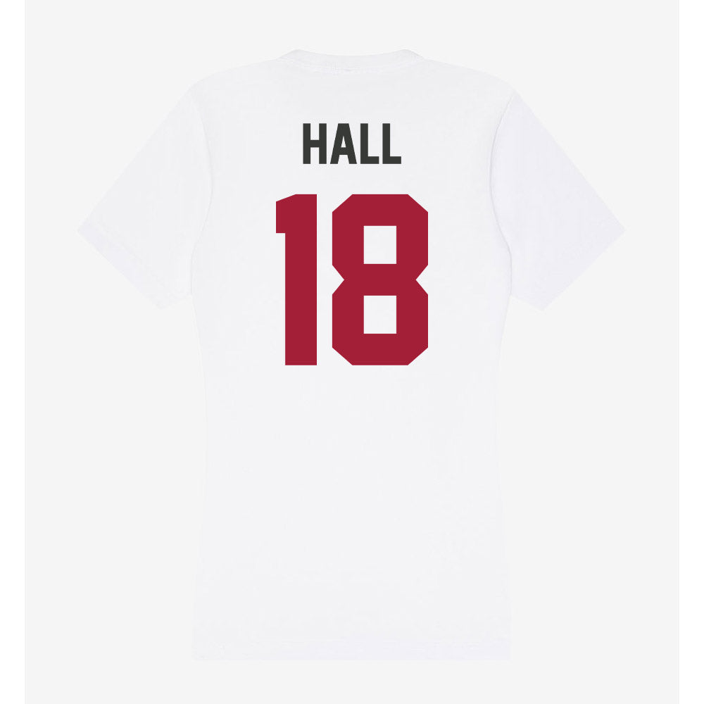 Arkansas - NCAA Football : Jude Hall - Women's V-Neck T-Shirt-1