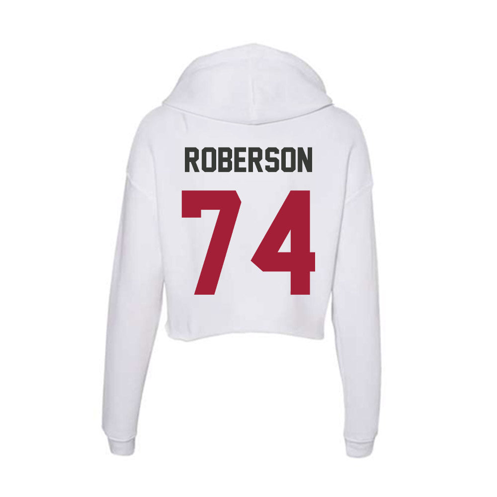 Arkansas - NCAA Football : Terence Roberson - Women's Crop Fleece Hoodie-1