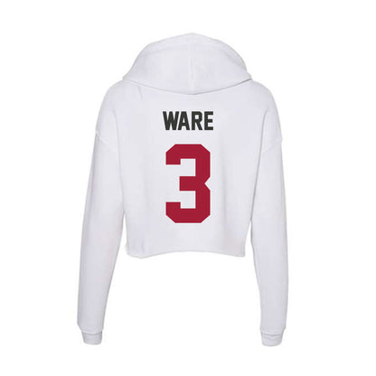 Arkansas - NCAA Women's Basketball : Harmonie Ware - Women's Crop Fleece Hoodie-1