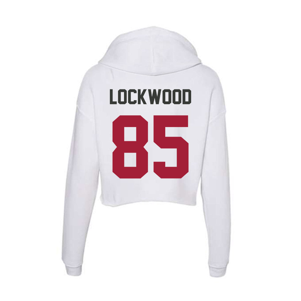 Arkansas - NCAA Football : Ty Lockwood - Women's Crop Fleece Hoodie-1