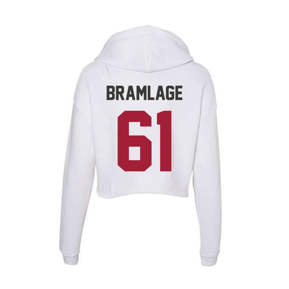 Arkansas - NCAA Football : Kaden Bramlage - Women's Crop Fleece Hoodie-1