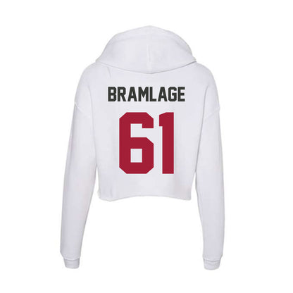 Arkansas - NCAA Football : Kaden Bramlage - Women's Crop Fleece Hoodie-1