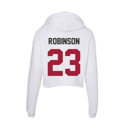 Arkansas - NCAA Women's Basketball : Emily Robinson - Women's Crop Fleece Hoodie-1