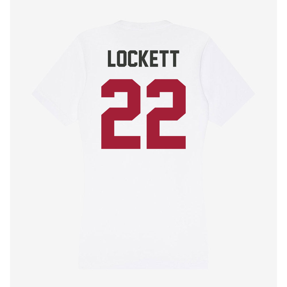 Arkansas - NCAA Football : Tay Lockett - Women's V-Neck T-Shirt-1