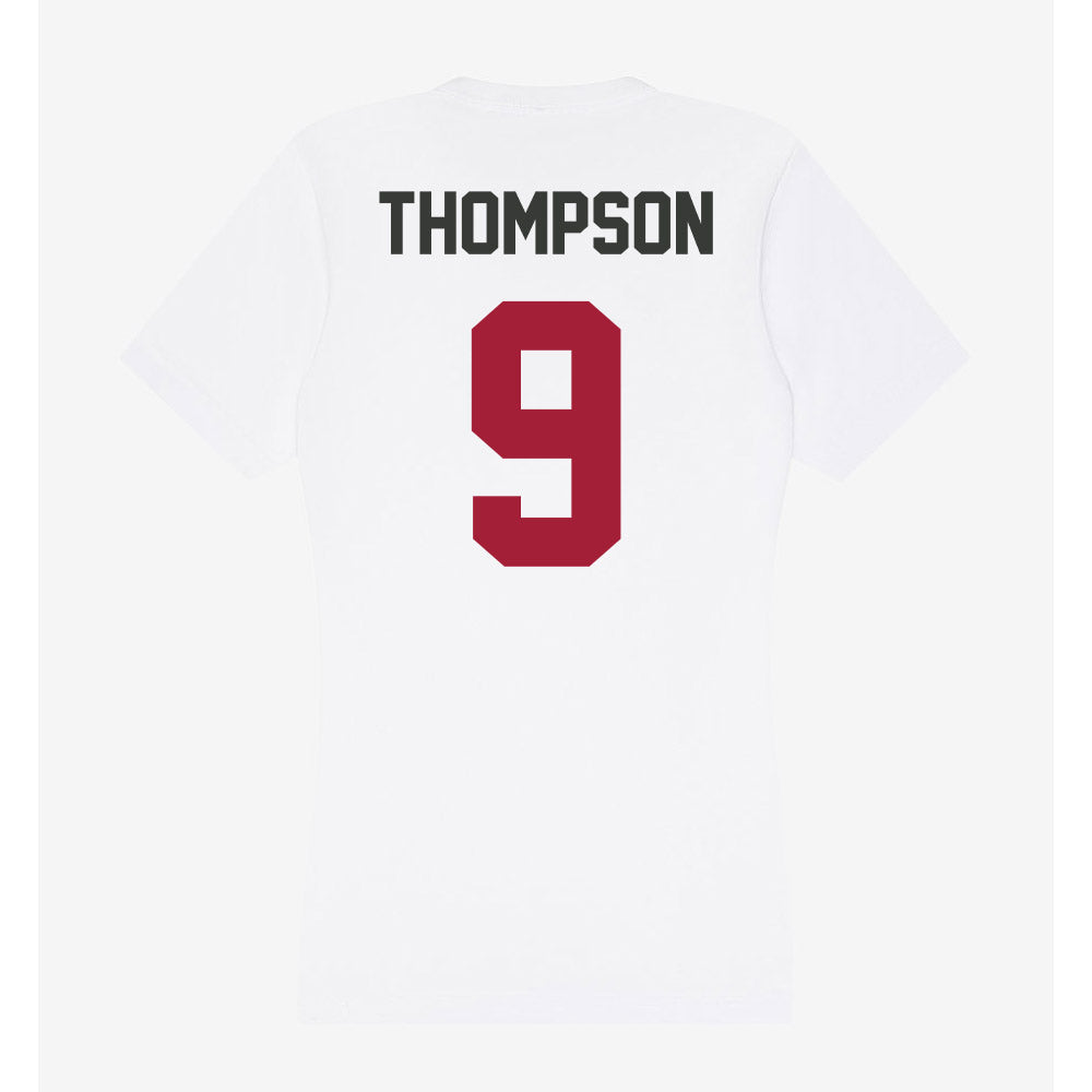 Arkansas - NCAA Men's Basketball : Davion Thompson - Women's V-Neck T-Shirt-1
