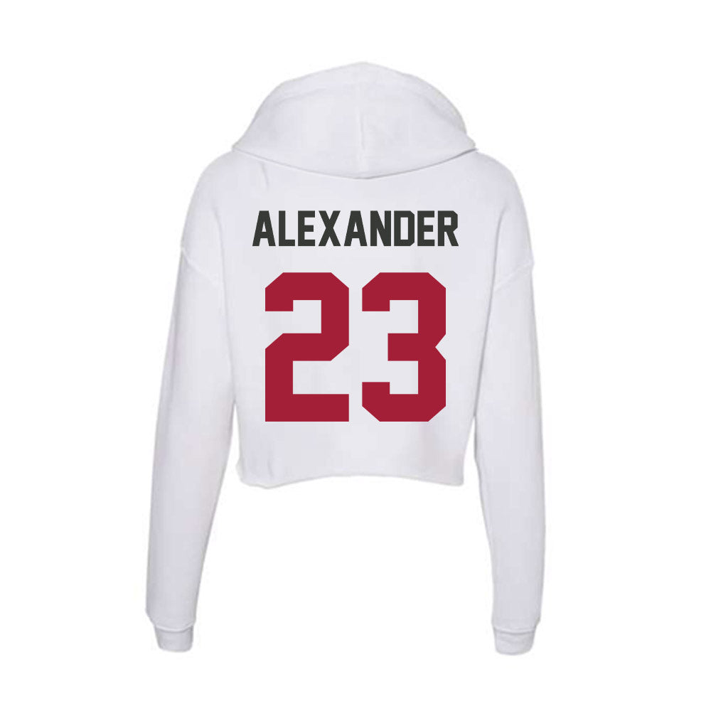 Arkansas - NCAA Women's Volleyball : Aleki Alexander - Women's Crop Fleece Hoodie-1
