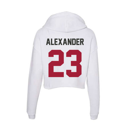 Arkansas - NCAA Women's Volleyball : Aleki Alexander - Women's Crop Fleece Hoodie-1