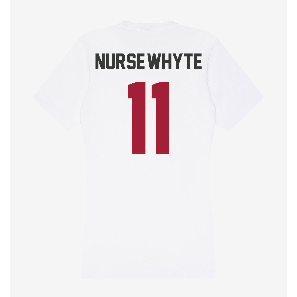 Arkansas - NCAA Women's Soccer : Aniyah Nurse-Whyte - Women's V-Neck T-Shirt-1