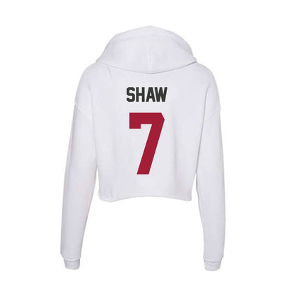 Arkansas - NCAA Football : Bradley Shaw - Women's Crop Fleece Hoodie-1