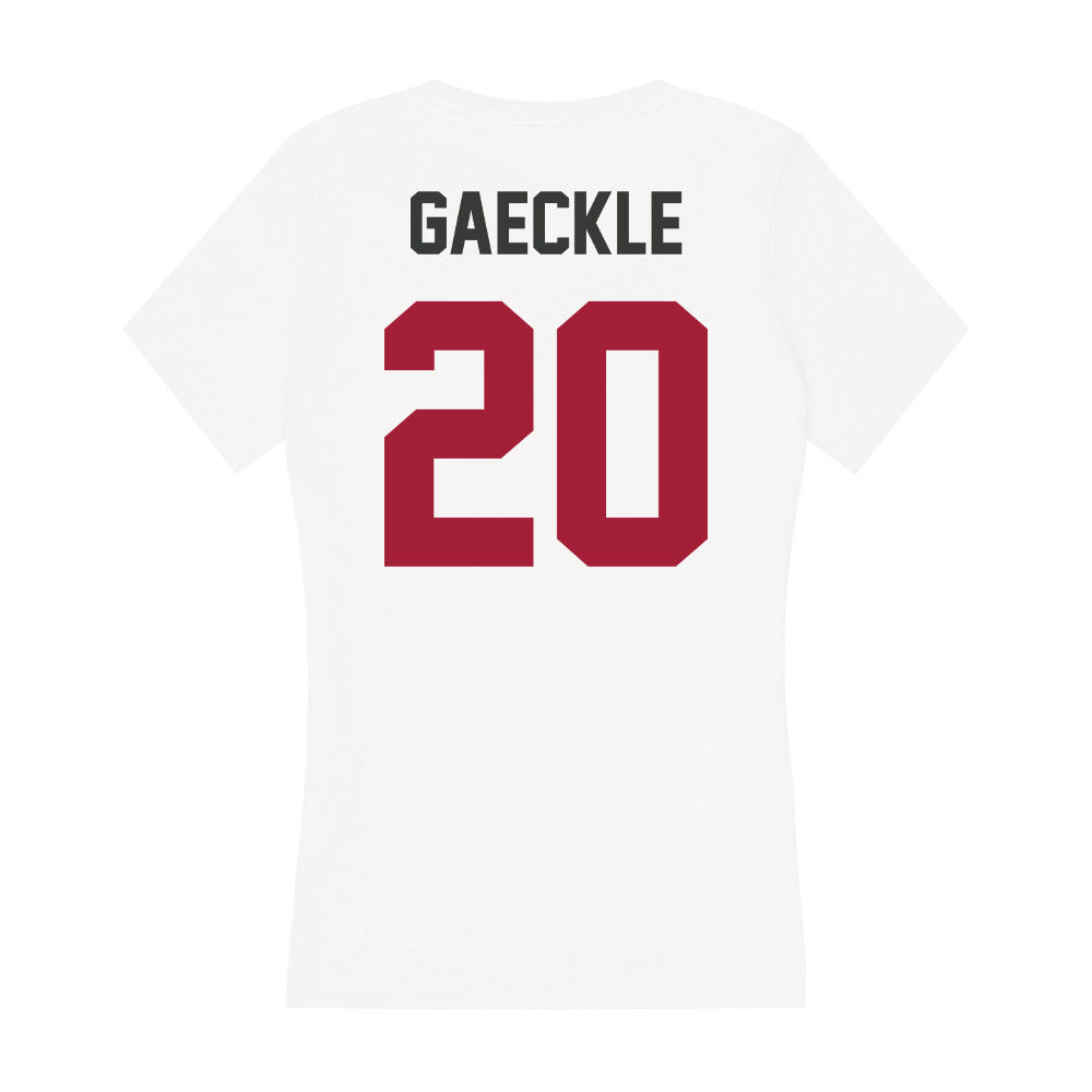 Arkansas - NCAA Baseball : Gabe Gaeckle - Women's V-Neck T-Shirt-1