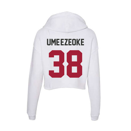 Arkansas - NCAA Football : Bradley Ume-Ezeoke - Women's Crop Fleece Hoodie-1