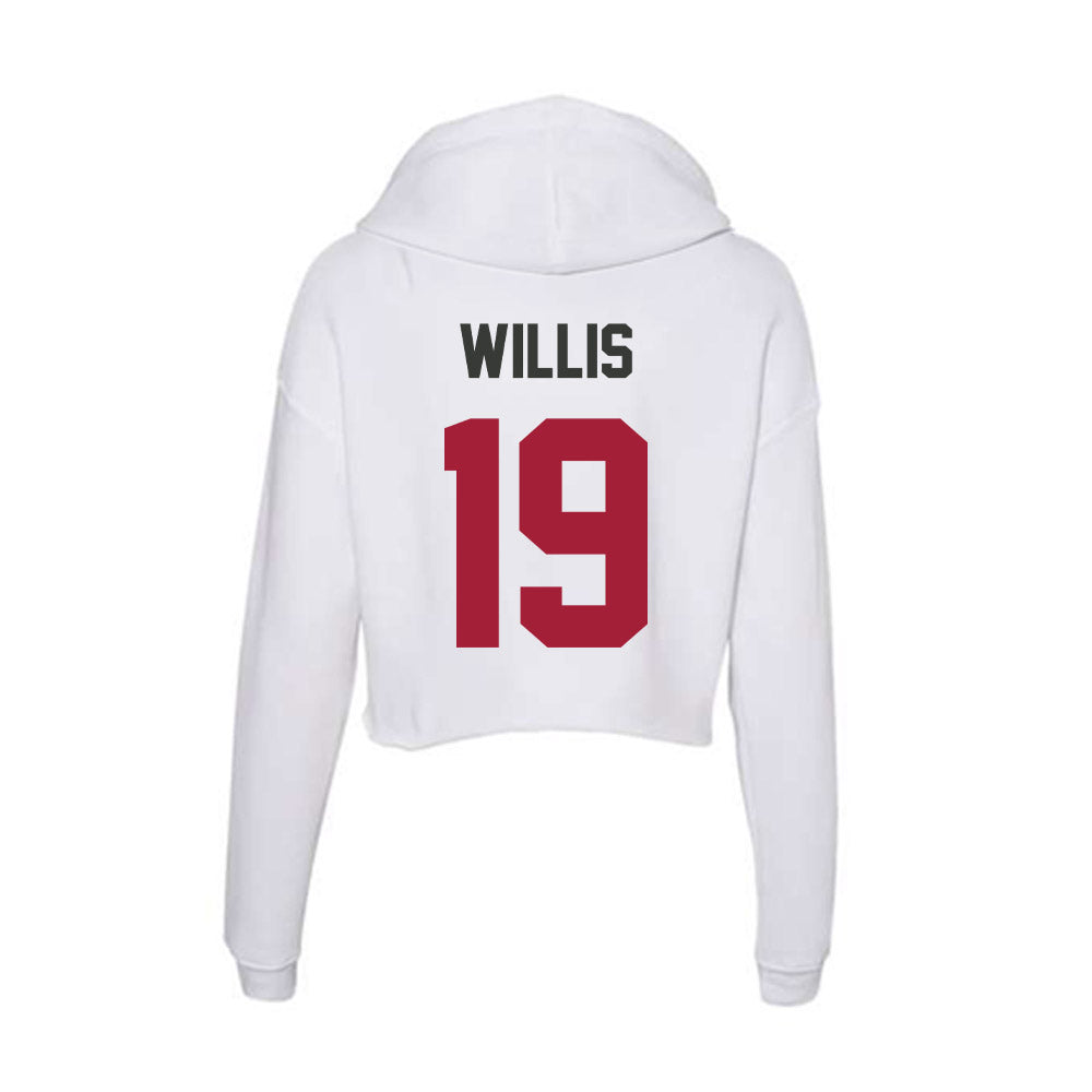 Arkansas - NCAA Baseball : Carson Willis - Women's Crop Fleece Hoodie-1