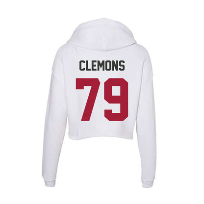 Arkansas - NCAA Football : Josiah Clemons - Women's Crop Fleece Hoodie-1