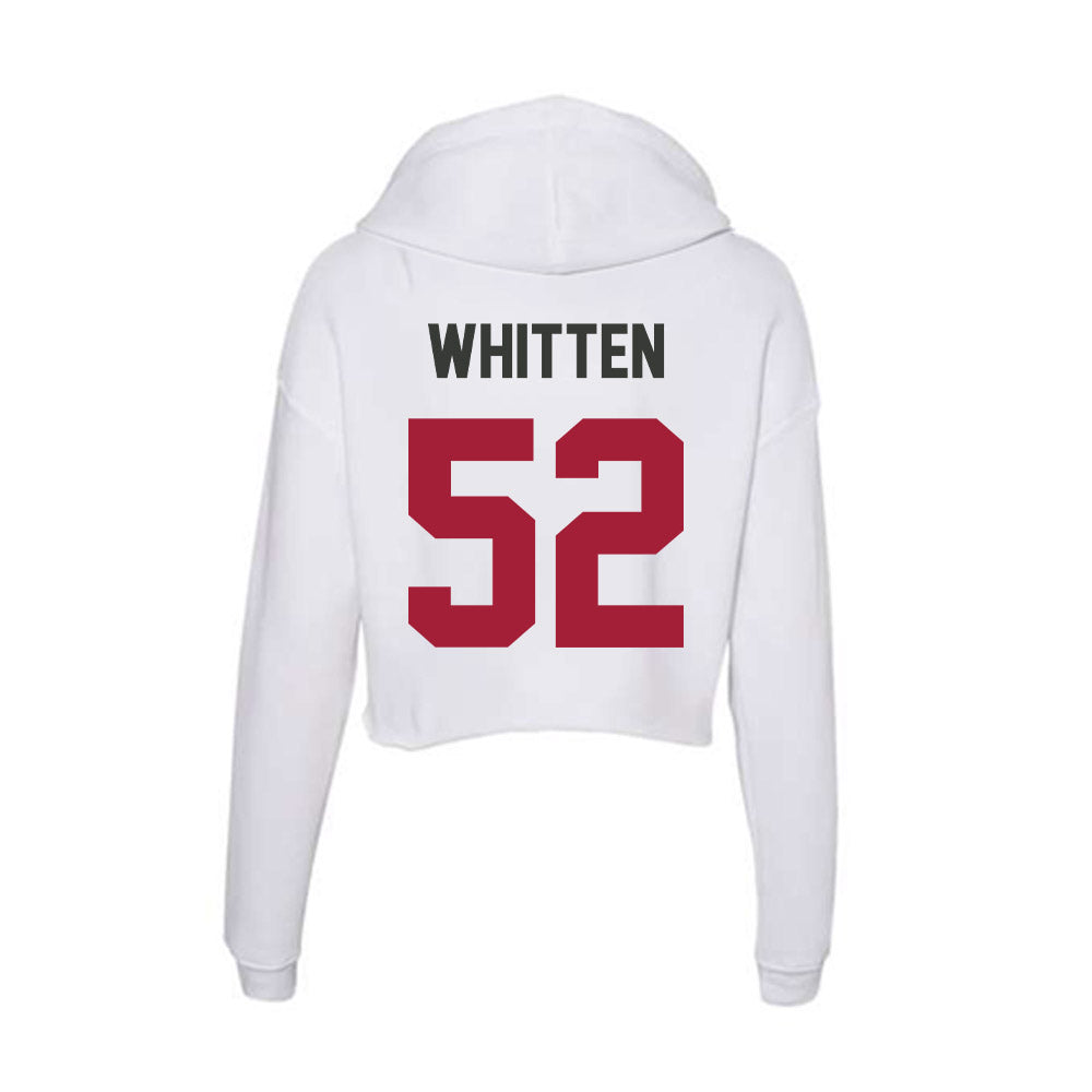 Arkansas - NCAA Football : Donovan Whitten - Women's Crop Fleece Hoodie-1