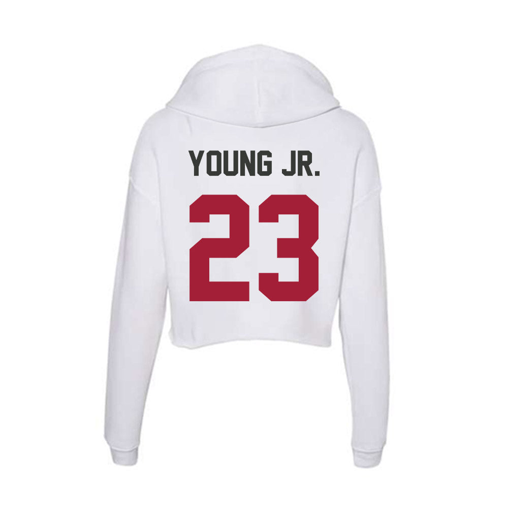 Arkansas - NCAA Football : Kevin Young Jr. - Women's Crop Fleece Hoodie-1