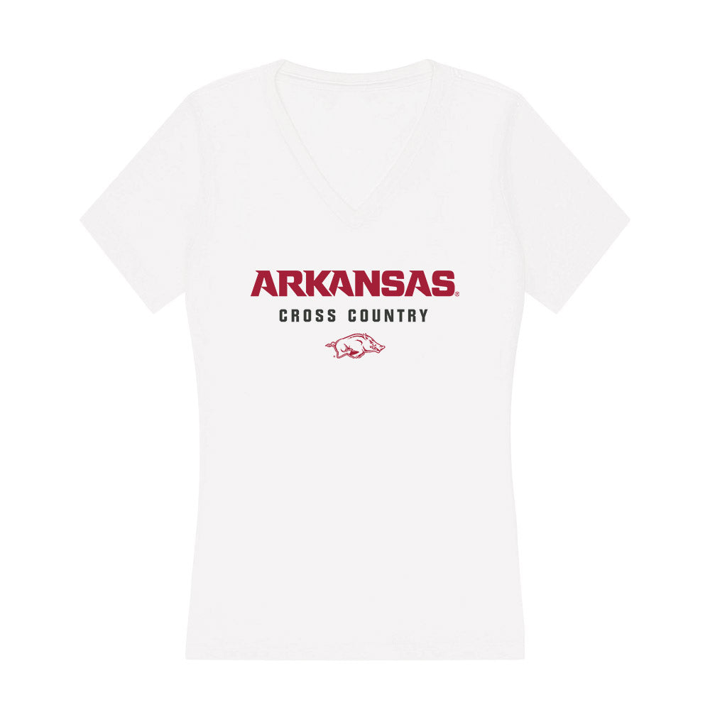 Arkansas - NCAA Women's Cross Country : Morgan Kirkland - Women's V-Neck T-Shirt-0