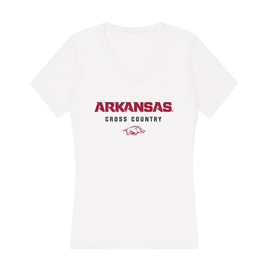 Arkansas - NCAA Women's Cross Country : Morgan Kirkland - Women's V-Neck T-Shirt-0