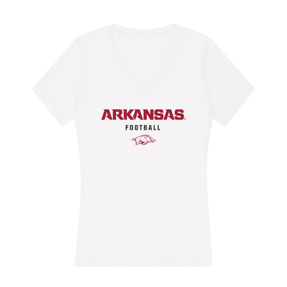 Arkansas - NCAA Football : J’Lynn Allen - Women's V-Neck T-Shirt-0