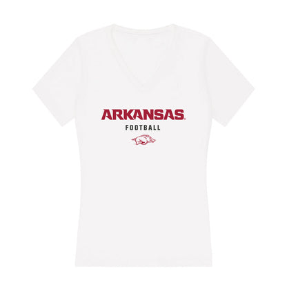 Arkansas - NCAA Football : J’Lynn Allen - Women's V-Neck T-Shirt-0
