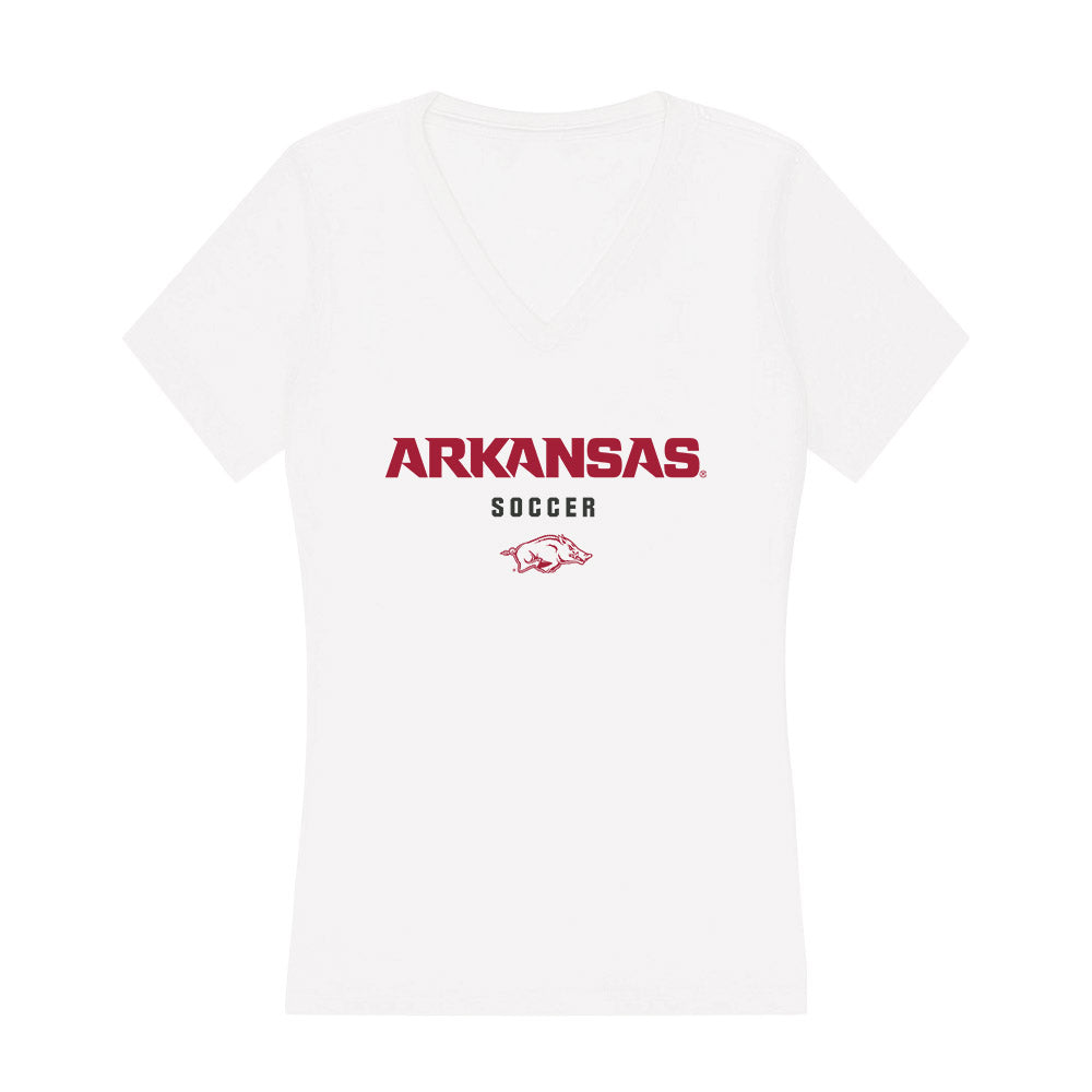 Arkansas - NCAA Women's Soccer : Kate Carter - Women's V-Neck T-Shirt-0