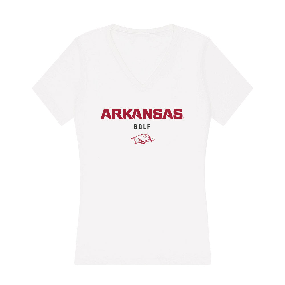 Arkansas - NCAA Women's Golf : Maria Jose Marin - Women's V-Neck T-Shirt-0