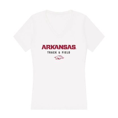 Arkansas - NCAA Women's Track & Field : Jayda Gibson - Women's V-Neck T-Shirt-0