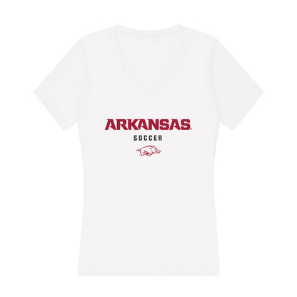 Arkansas - NCAA Women's Soccer : Bella Field - Women's V-Neck T-Shirt-0