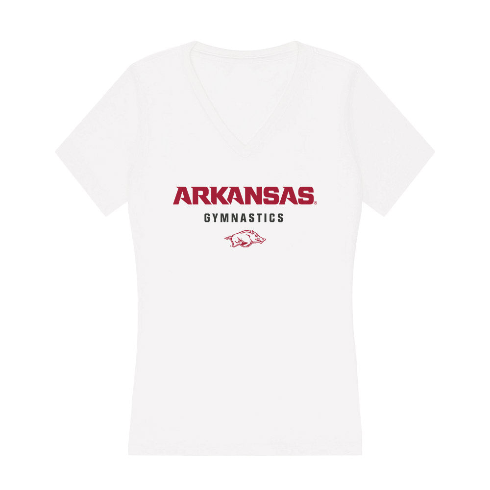 Arkansas - NCAA Women's Gymnastics : Madison Gustitus - Women's V-Neck T-Shirt-0
