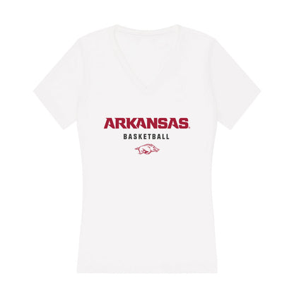 Arkansas - NCAA Women's Basketball : Jada Bates - Women's V-Neck T-Shirt-0