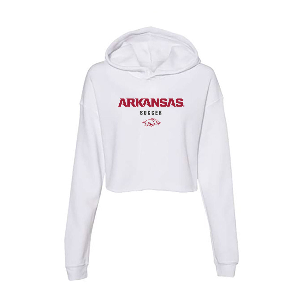 Arkansas - NCAA Women's Soccer : Kate Carter - Women's Crop Fleece Hoodie-0