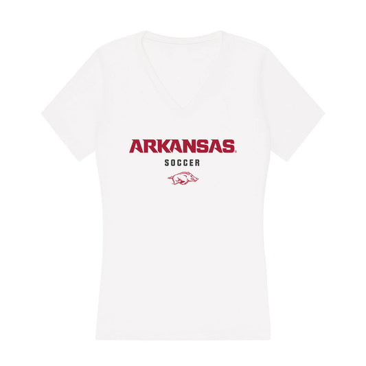 Arkansas - NCAA Women's Soccer : Madden McDonald - Women's V-Neck T-Shirt-0