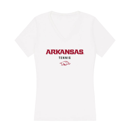 Arkansas - NCAA Women's Tennis : Glennah Langford - Women's V-Neck T-Shirt-0