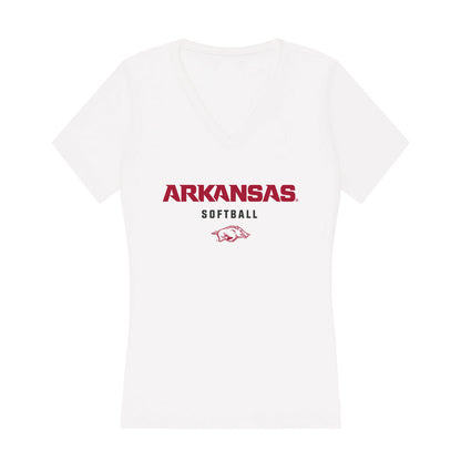Arkansas - NCAA Softball : Jayden Wells - Women's V-Neck T-Shirt-0