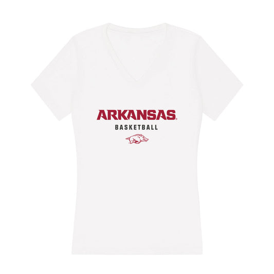 Arkansas - NCAA Women's Basketball : Jenna Lawrence - Women's V-Neck T-Shirt-0