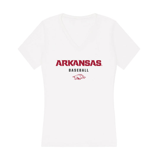 Arkansas - NCAA Baseball : Nolan Souza - Women's V-Neck T-Shirt-0