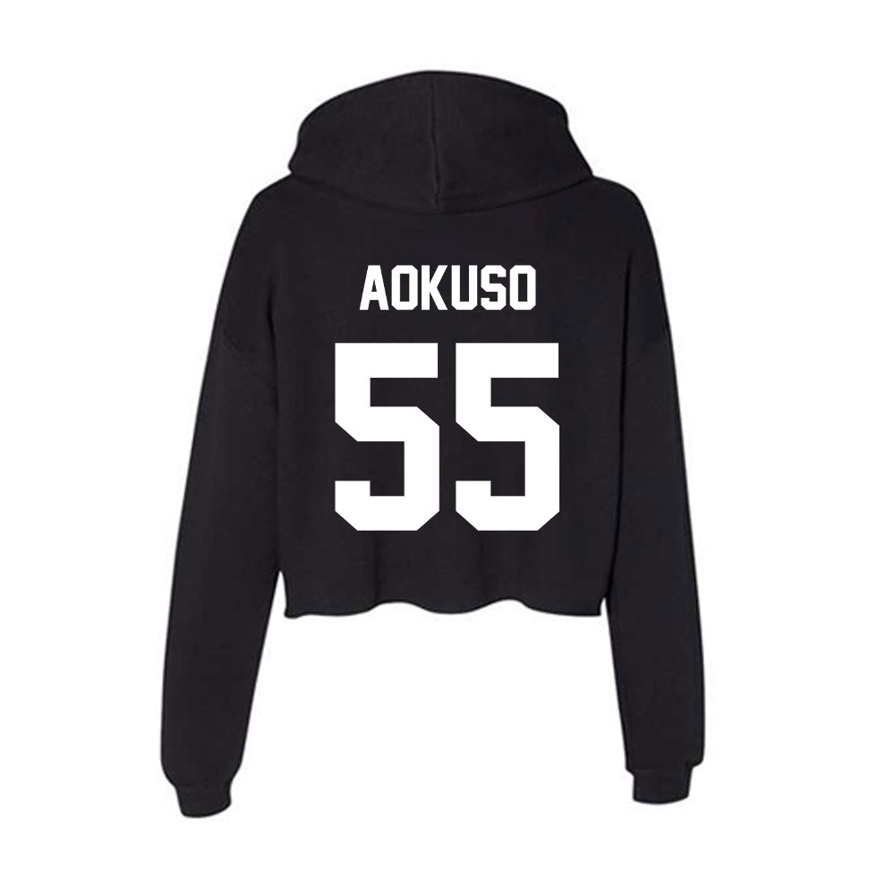 Gonzaga - NCAA Women's Basketball : Zeryhia Aokuso - Women's Crop Fleece Hoodie-1