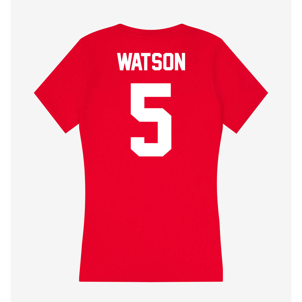 Gonzaga - NCAA Men's Soccer : Terry Watson - Women's V-Neck T-Shirt-1