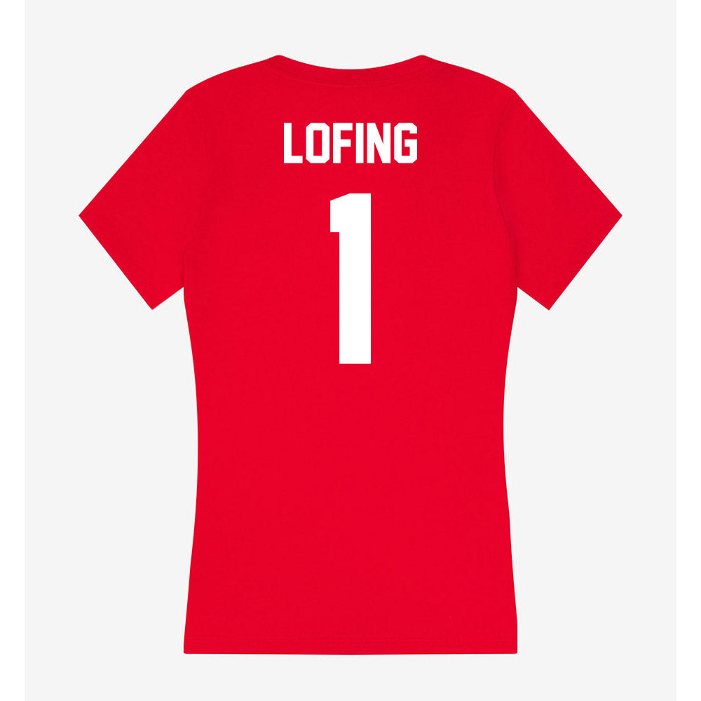 Gonzaga - NCAA Women's Basketball : Paige Lofing - Women's V-Neck T-Shirt-1