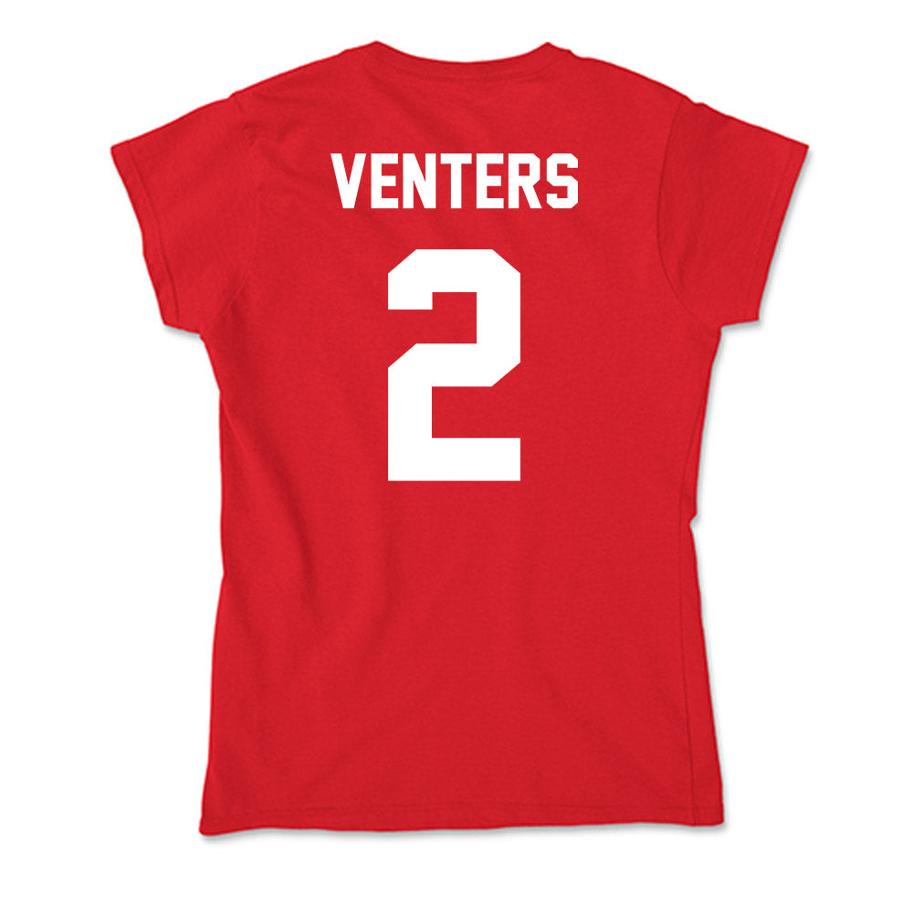 Gonzaga - NCAA Men's Basketball : Steele Venters - Soft Style Women’s T-Shirt-1