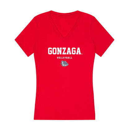 Gonzaga - NCAA Women's Volleyball : Claire Wagstaff - Women's V-Neck T-Shirt-0