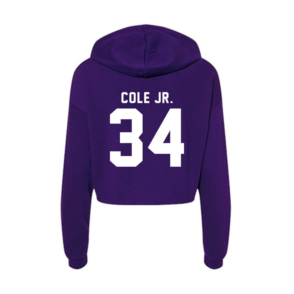 TCU - NCAA Football : Perry Cole Jr. - Women's Crop Fleece Hoodie-1