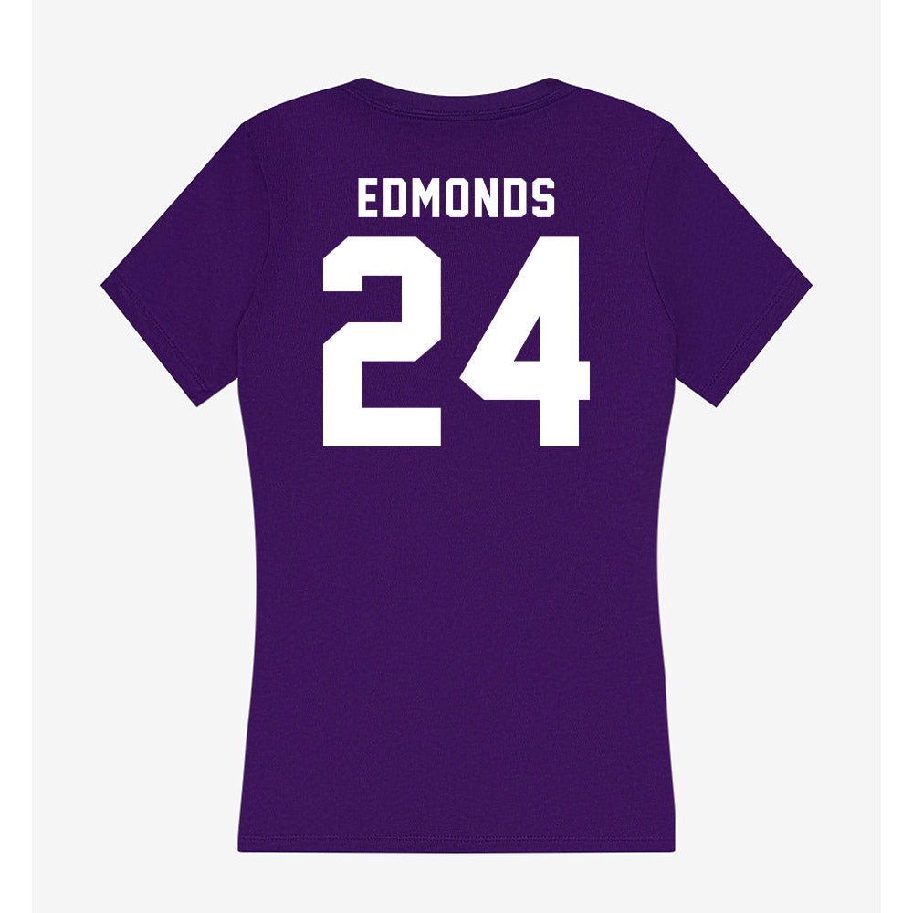 TCU - NCAA Men's Basketball : Xavier Edmonds - Women's V-Neck T-Shirt-1