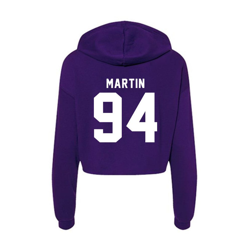 TCU - NCAA Football : Jared Martin - Women's Crop Fleece Hoodie-1
