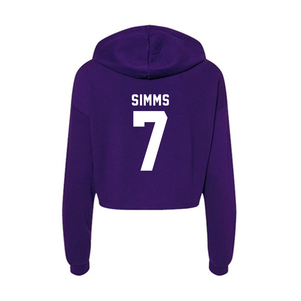 TCU - NCAA Football : Julius Simms - Women's Crop Fleece Hoodie-1