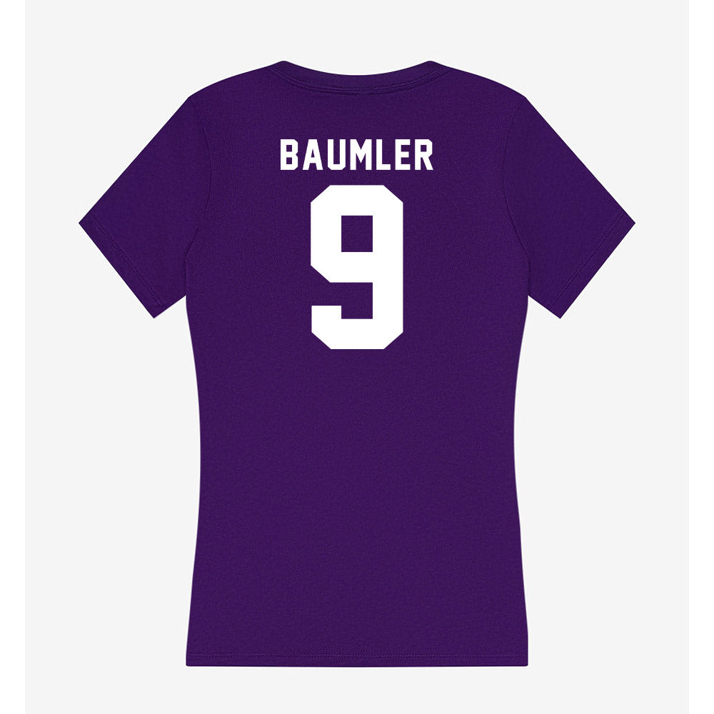 TCU - NCAA Baseball : Trever Baumler - Women's V-Neck T-Shirt-1